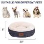 EMME Cats Bed Small Dog Bed 20in Donut Cat Bed Round Shape Dog Beds with Non-Slip Bottom Cozy, Warming and Machine Washable Cuddler Cushion Bed for Puppy Kitten and Newborn Pets