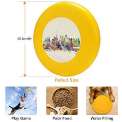 Pet Frisbee Flying Disc Dog Toy - Multifunction Tokyo Skyine Bri Buckley