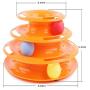 Interactive Cat Toy 3 Level Track Tower with Roller Balls,Exerciser Game,Teaser,Anti-Slip,Active Healthy Lifestyle,Improve Mental Simulation and Physical Play,Suitable for Multiple Cats
