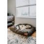 Durable & Comfortable Canvas Dog Bed, Premium Quality Water-Repellent Coating & Dirt Resistance, Removable & Washable Outer Cover, Heavy Duty Zippers for Small, Medium & Large Size Dogs (Large, Brown)