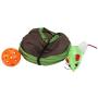 TeenTop Pet Cat Mice Toy Hide Seek Game Collapsible Puzzle Exercise Toy 9 Holes Mouse Hunt with Bells Cat Supplies for Kitten Exercise 1PC