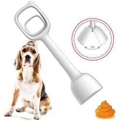 M MAYbabe Pooper Scooper,Dog Pooer Scooper for Large Dogs, No Setup One-Handed Dog Poop Scooper,15rolls Poop Bags Included, Give Away Dispenser and Leash Clip.(White) 19 Inches