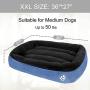 CLOUDZONE Dog Bed for Medium Dogs/Large/Small, Washable Rectangle Pet Bed Thickened Enough with Soft Coral Fleece and Non-Slip Bottom