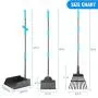 PUPTECK Dog Pooper Scooper 3 Pack, Detachable Long Handle Metal Rake, Tray and Spade Set,Easy to Use Pet Backyard Waste Removal Pooper Scooper for Large Dogs Pets