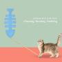 NIBLU Felt Cat Toy with Catnip for Indoor Cat Interactive Cat Toy with Catnip Stuffed Fish Bone Toy Plush Pet Toys for Chewing Hunting Teething Suitable Size to Hug