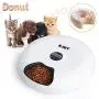 AIPET Automatic Pet Feeder for Dogs and Cats, 6 Meals Programmable Timer Dry and Wet Food Dispenser, Donuts Shape Your Pet Can Eat on Time by Dual Power Auto Feeder