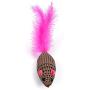 ocijf179 Pet Toy 7Pcs Kitten Corrugated Paper Mouse Cat Stick Feather Funny Interactive Pet Toys - 7pcs