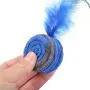 ocijf179 Cat Toy Pet Cat Kitten Plush Cute Mouse Rat Doll Feather Ball Bite-Resistant Chew Toy - Ball#