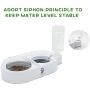 TOOOGO 2 in 1 Automatic Gravity Water Bowl & Food Bowl Set, Detachable No-Spill Pet Water Dispenser Bottle and Glass Feeder Bowl for Small or Medium Size Dogs Cats-Upgrade