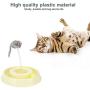 Tnfeeon Pet Cat Playing Toy, Plastic Pet Kitten Playing Board Teaser Funny Interactive Toy Spring Mouse with Bell Ball