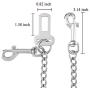 Mogoko Stainless Steel No chew Dog Car Seat Belt, Pet Vehicle Safety Restraint Cable, Heavy Duty Big Canine Dog Car Leash Strap with Double Clip and Latch Attachment