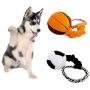 N/ hfjeigbeujfg Squeak Toys,Molar Chew Play Toy Dog Cats Puppy Cotton Rope Football Baseball Plush Doll Sound Play Chew Toy - Basketball