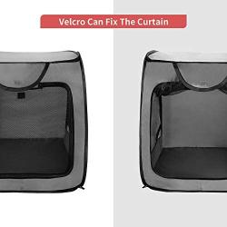 Loves cabin 36in Portable Large Dog Bed - Pop Up Dog Kennel, Indoor Outdoor Crate for Pets, Portable Car Seat Kennel, Cat Bed Collection, Grey/Green/Red