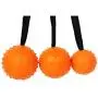 XIHONGSHIR Dog Toys Balls, Dog Toy Ball with Rope, Dog Tooth Cleaning Toy Ball, Environmental Soft Rubber Non Toxic, Interactive Dog Toys, Orange (2 Pack),Orange,7cm
