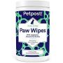 Petpost | Paw Wipes for Dogs - Cleans and Soothes Itchy Dog Paws - 70 Ultra Soft Large Cotton Pads in Coconut Oil, Jojoba Oil, and Aloe Cleaner