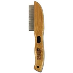 Alcott Bamboo Groom Flea Comb with 77 Rotating Pins for Pets