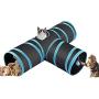MR. STRONG Pet Cat Tunnel,Tube Cat Toys 3 Way Collapsible Peek Hole Toy with Ball,Kitty Tunnels for Indoor Cats,Puppy, Kitty, Kitten, Rabbit