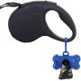 Downtown Pet Supply Dog Pet Waste Poop Bags with 2 Leash Clips and Dispensers (Bags: 520, 740, 1000, or 2200, Colors: Rainbow, Rainbow with Paw Prints, Blue, Black, Black Paw Prints, Pink, Purple)
