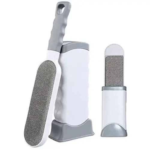 No/Brand Pet Hair Remover Brush Dog Cat Hair Remover with Self-Cleaning Base Double Sided (Grey) No/Brand Pet Hair Remover Brush Dog Cat Hair Remover with Self-Cleaning Base Double Sided (Grey)