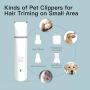 Rolife Dog Nail Grinder 4 in 1, Quiet Grinding Dog Nail File, Nail & Hair Trimmer with 1 Grinder Wheel and 3 Shaving Blades for Large,Medium and Small Dogs and Cats