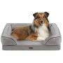 MARTHA STEWART Orthopedic Dog Lounge Sofa, Removable Cover All Around Protection Four Sided Bolster Comfie Pet Beds