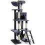 rabbitgoo Cat Tree Cat Tower 61'' for Indoor Cats, Multi-Level Cat Condo with Hammock & Scratching Posts for Large Cats Kittens, Tall Cat Climbing Stand with Plush Perch & Toys for Play Rest