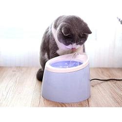 Chenteshangmao LED Pet Smart Water Dispenser Cat Dog Drinking Basin Double Filter Water-Type Water Cycle Mute ABS Blue 2L Large Capacity v5