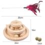 【2021 Update】 Cat Ball Track Cat Toys Safety Material Wooden Natural Cat Toy of Play Circle Track with Moving Balls Satisfies Kitty’s Hunting, Chasing & Exercising Needs Pet Supplies (Catnip ball DIY)