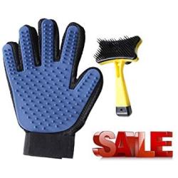 Pet Grooming Glove with Brush Gentle and Efficient Pet Hair Removal Comb Pet Bath Gloves Fur Removal and Knotting Tools,Pet massage gloves Suitable for Cats and Dogs and Other Animals (2 Pieces)