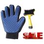 Pet Grooming Glove with Brush Gentle and Efficient Pet Hair Removal Comb Pet Bath Gloves Fur Removal and Knotting Tools,Pet massage gloves Suitable for Cats and Dogs and Other Animals (2 Pieces)