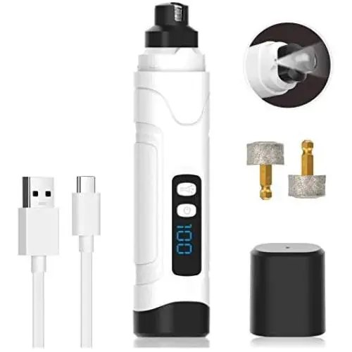 Dog Nail Grinder 2020 Upgraded, Pawcute Dog Nail Clippers with LED Light, 3-Speed Pet Nail Trimmer Electric Nail File for Large Small Medium Dogs & Cats Dog Nail Grinder 2020 Upgraded, Pawcute Dog Nail Clippers with LED Light, 3-Speed Pet Nail Trimmer Electric Nail File for Large Small Medium Dogs & Cats