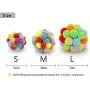 LUNM 5/6/7cm Pet Cat Plush Ball Toy Kitten Colorful Funny Interactive Chewing Toy for Pet Supplies Bouncy Balls(6cm)