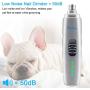 Waitley Dog Nail Grinder Upgraded Rechargeable Low Noise Pet Nail Trimmer Paws Clipper 2-Speed 3 Grinding Ports,Gentle Painless Grooming,Trimming & Smoothing Kits for Small Medium Large Dogs Cats Pets