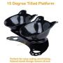 Pantula Cat Bowls Tilted cat Food Bowls Raised cat Food Bowl Pet Double 15° Slanted Plastic cat Bowls Elevated with Non-Slip Rubber Base Stand for Cats