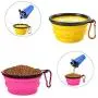 Homesun Collapsible Dog Bowl, 2 Pack Collapsible Dog Water Bowls for Cats Dogs, Portable Pet Feeding Watering Dish for Walking Parking Traveling with Free Carabiner