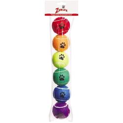 Zanies Puppy Pride Tennis Balls for Dogs, 6-Pack – 2.5-Inch Diameter Tennis Balls Match the Rainbow Pride Flag Colors