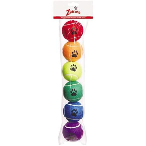 Zanies Puppy Pride Tennis Balls for Dogs, 6-Pack – 2.5-Inch Diameter Tennis Balls Match the Rainbow Pride Flag Colors Zanies Puppy Pride Tennis Balls for Dogs, 6-Pack – 2.5-Inch Diameter Tennis Balls Match the Rainbow Pride Flag Colors