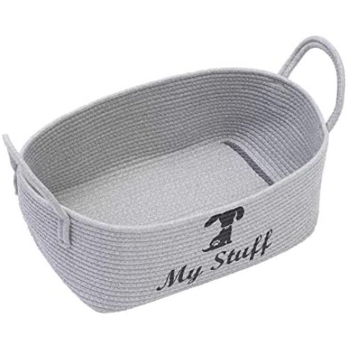 Geyecete Dog Dog Toy Basket Storage Cotton Rope Storage Basket Pet/Doy Toy Box Dog Storage Basket Basket Dog Toy Storage Basket-Dog