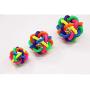 None Pet Cat Dog Toy Colorful Bells Weave The Ball Colorful Ball Twist Ball with Bells Rainbow Ball 3 Sizes