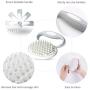 LECONG DELE Cat Grooming Brush Pet Bath Massage Brush Tool for Dogs and Cats with Short or Long Hair - Multi-Angle Adjustable Folding Grip for Shampooing & Deshedding