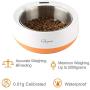 SKYMEE Stainless Steel Weighing Pet Bowl, LCD Digital Kitchen Food Scale of Grams/LB/OZ/ML Removable Bowl for Dog Cat, Large