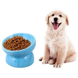 Balacoo Raised Cat Food Bowl Stress Free Pet Ceramic Water Bowl,Backflow Prevention Slanted Feeder for Small Medium Cats Dogs