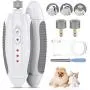 Dog Nail Grinder, AIIYME Pet Nail Trimmer Grinder LED Lighting 3-Speed Electric Rechargeable Pet Nail Grinder Nail Clippers Painless Paws Grooming Trimming for Dogs Pets, 2 Grinding Wheels,1 Nail File