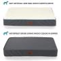 SunStyle Home Orthopedic Foam Dog Bed for Small, Medium, Large Dogs Up to 50/75/100lbs with Waterproof Removable Cover, Mattress Pet Mat Bed for Dogs & Cats - Orthopedic Egg Crate Foam Platform