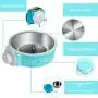 Linifar Crate Dog Bowl, Removable – 2 Pack of Stainless Steel Hanging Pet Holder Cat Cage Food Bowl & Kennel Water Feeder with Food Spoon for Puppy Bird Ferret Guinea Pig Rat Chinchilla