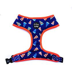 Pet Pooch Boutique Bojangles Pizza Dog Harness, 200 g, Size M, Blue