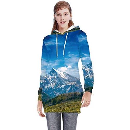 Wind Turbine Power Alternative Energy Sustainable Natural Resource Blue Sky Turbine,Womens Sweatshirt Casual Long Sleeve Pul