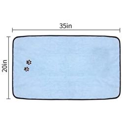 Wipela Pet Dog Cat Microfiber Bath Towel, Ultra Absorbent Fast Drying (2-Pack)