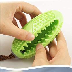 Thang Long Multifunctional Dog bite Toy pet Toothbrush Leaking Ball Training Ball Inside and Outside Double Cleaning Dog Safety Silicone (2 Pieces) Small Dog