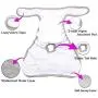 Luxja Reusable Female Dog Diapers with Extra Detachable Diaper Pads (Pack of 4), Washable Wraps for Female Dog (Gray + Green + Purple + Rose Red), M